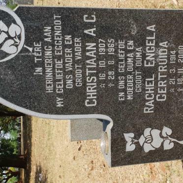 HATTINGH Christiaan A.C. 1907-1965 &amp; Rachel Engela Gertruida 1914-2000