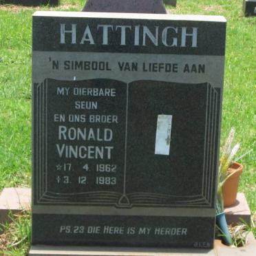 HATTINGH Ronald Vincent 1962-1983