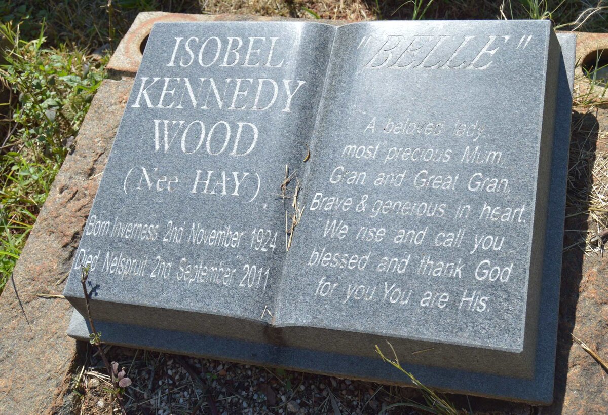 WOOD Isobel Kennedy nee HAY 1924-2011