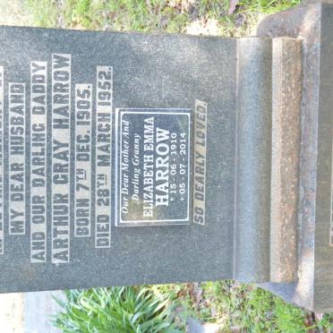 HARROW Arthur Gray 1905-1952 &amp; Elizabeth Emma 1910-2014