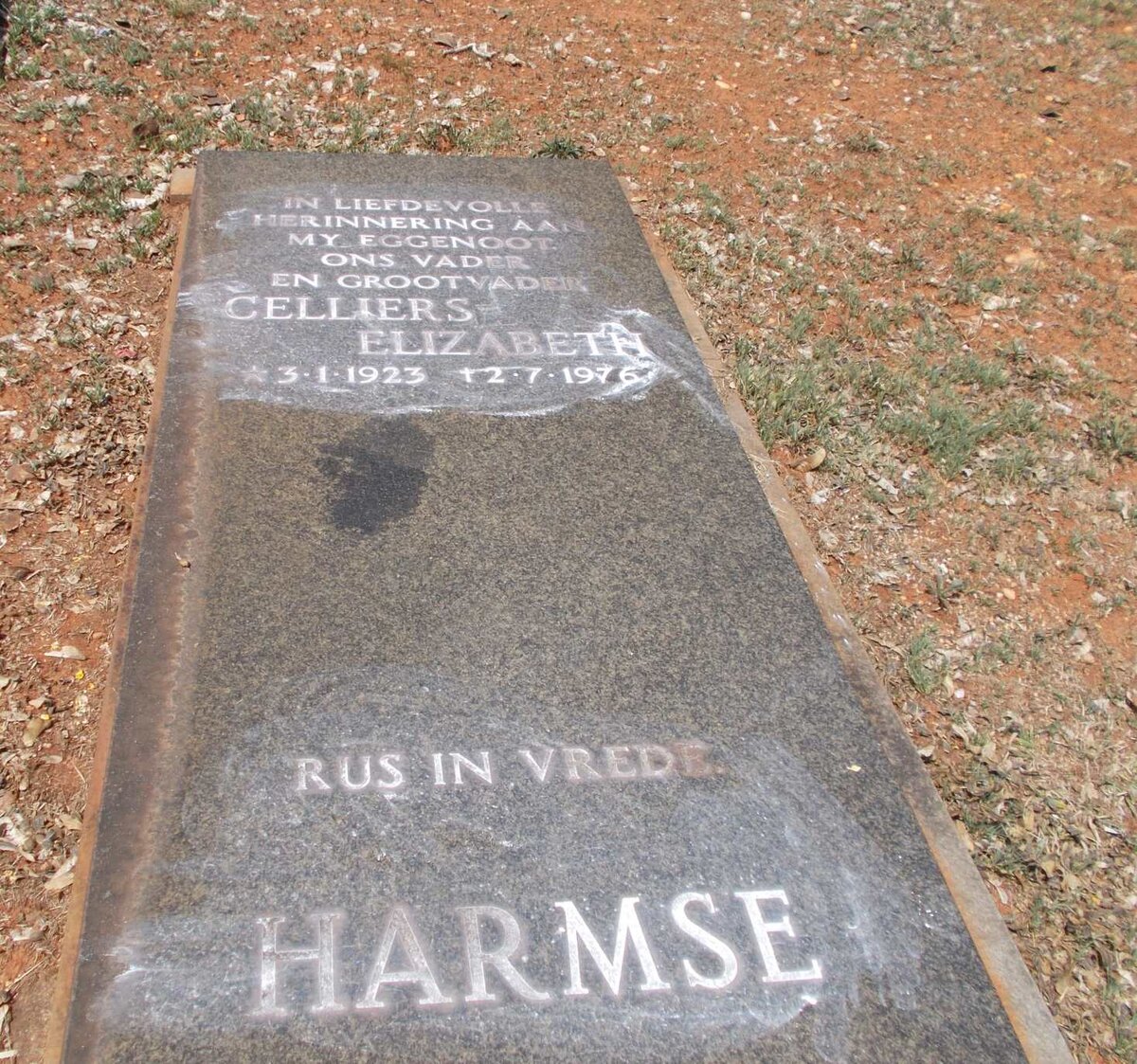 HARMSE Celliers Elizabeth 1923-1976