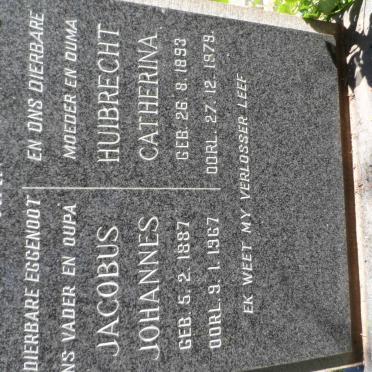 HANEKOM Jacobus Johannes 1887-1967 &amp; Huibrecht Catherina 1893-1979