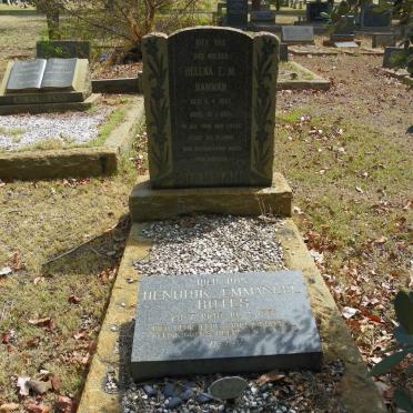 HAMMAN Helena E.M. 1887-1954 :: BOTES Hendrik Emmanuel 1940-1981