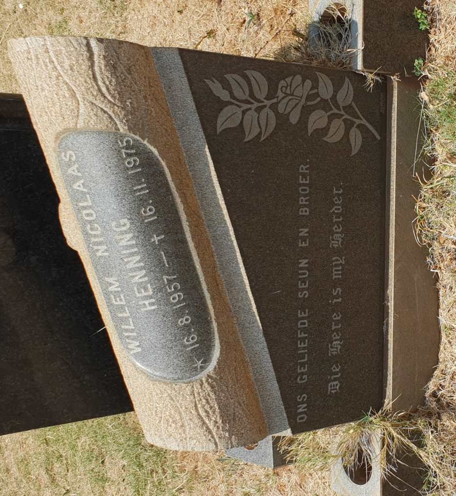 HENNING Willem Nicolaas 1957-1975