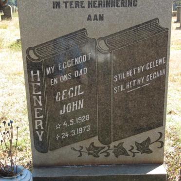 HENERY Cecil John 1928-1973