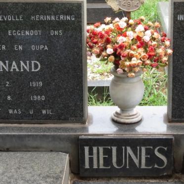 HEUNES Wynand 1919-1980 &amp; Katie 1921-2008