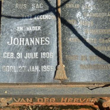 HEEVER Johannes, van der 1906-1955