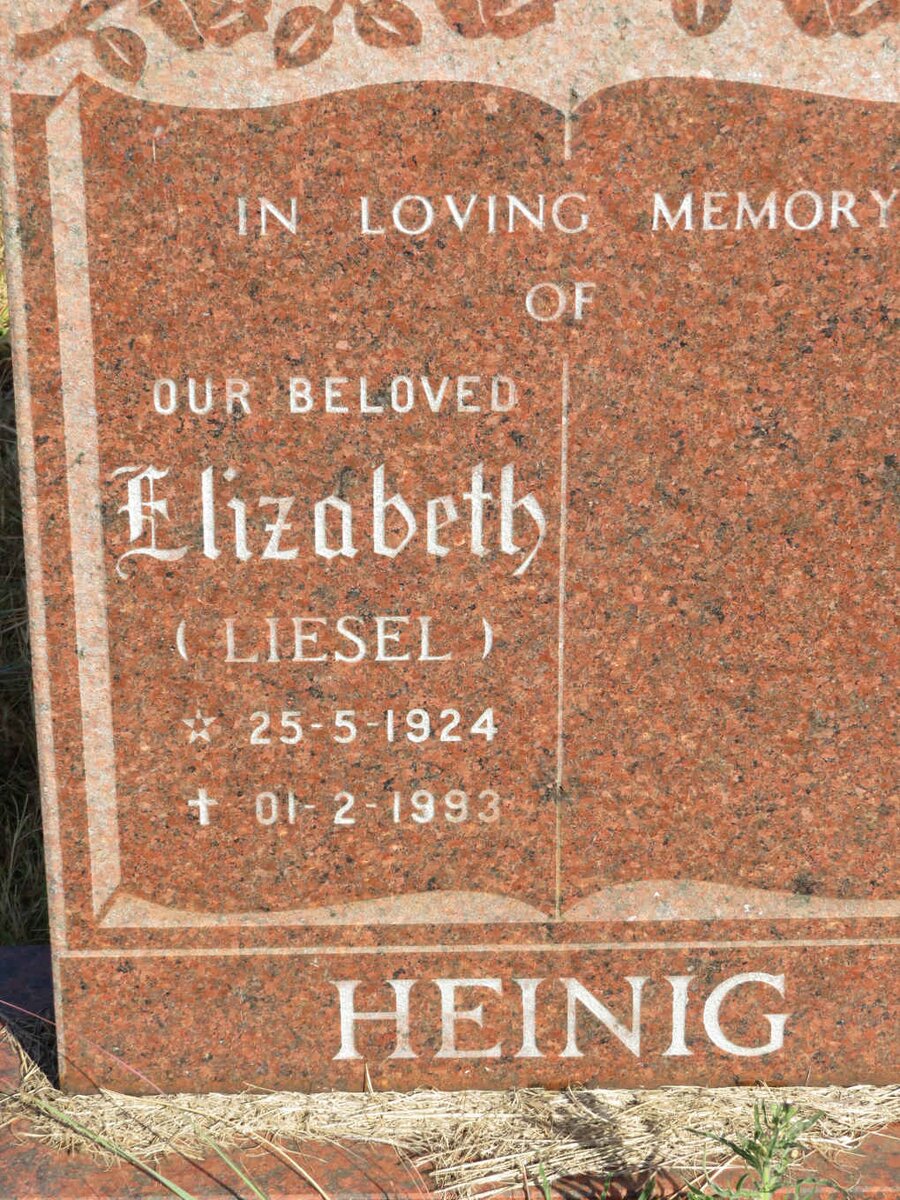 HEINIG Elizabeth 1924-1993