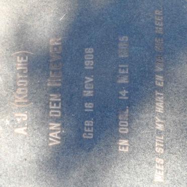 HEEVER A.J., van den 1906-1965