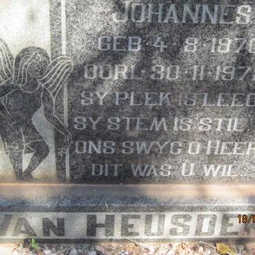 HEUSDEN Johannes, van 1970-1972