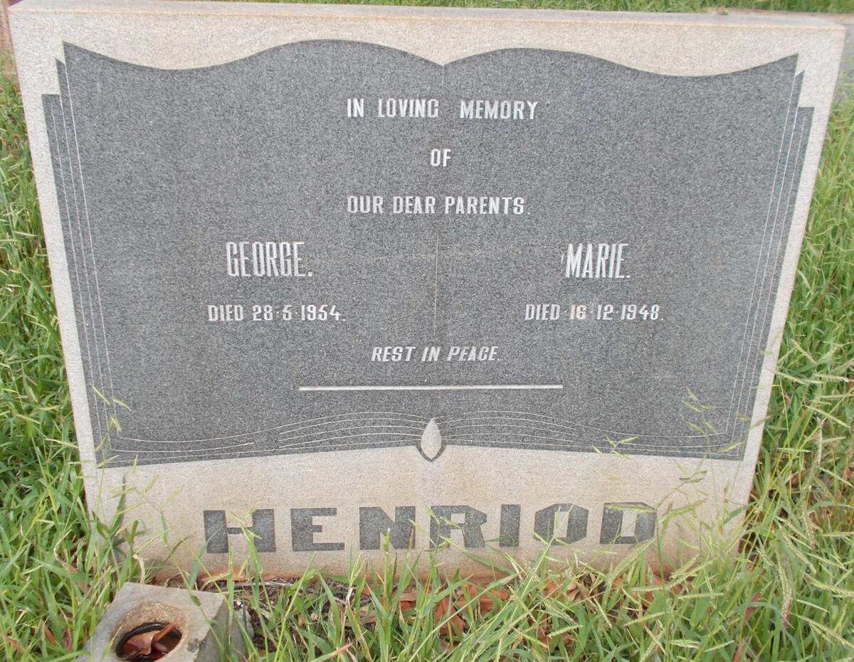 HENRIOD George -1954 &amp; Marie -1948