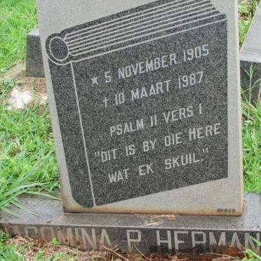 HERMAN Jacomina P. 1905-1987