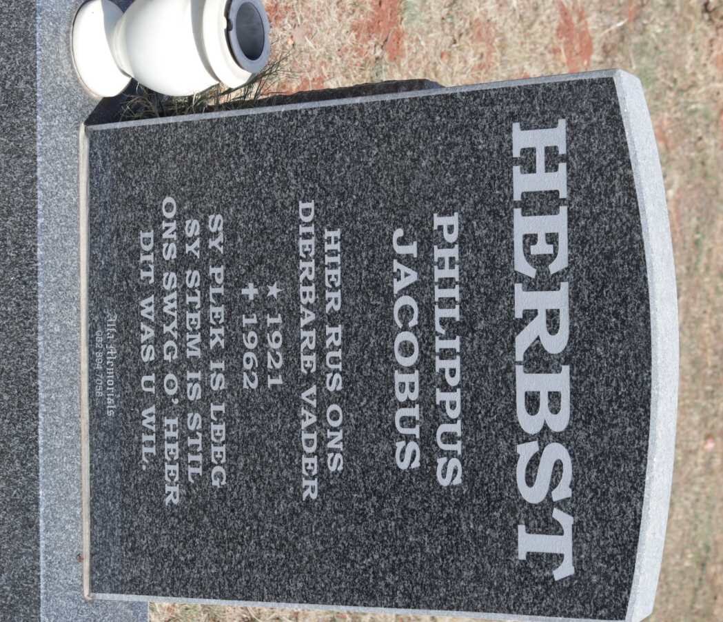 HERBST Philippus Jacobus 1921-1962