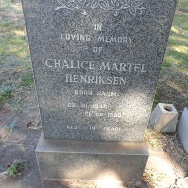 HENRIKSEN Chalice Martel nee BAUM 1946-1980