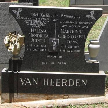 HEERDEN Marthinus Christoffel, van 1915-1980 &amp; Helena Hendrika Judith 1914-2006