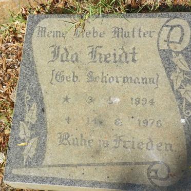 HEIDT Ida nee SCHORMANN 1894-1976