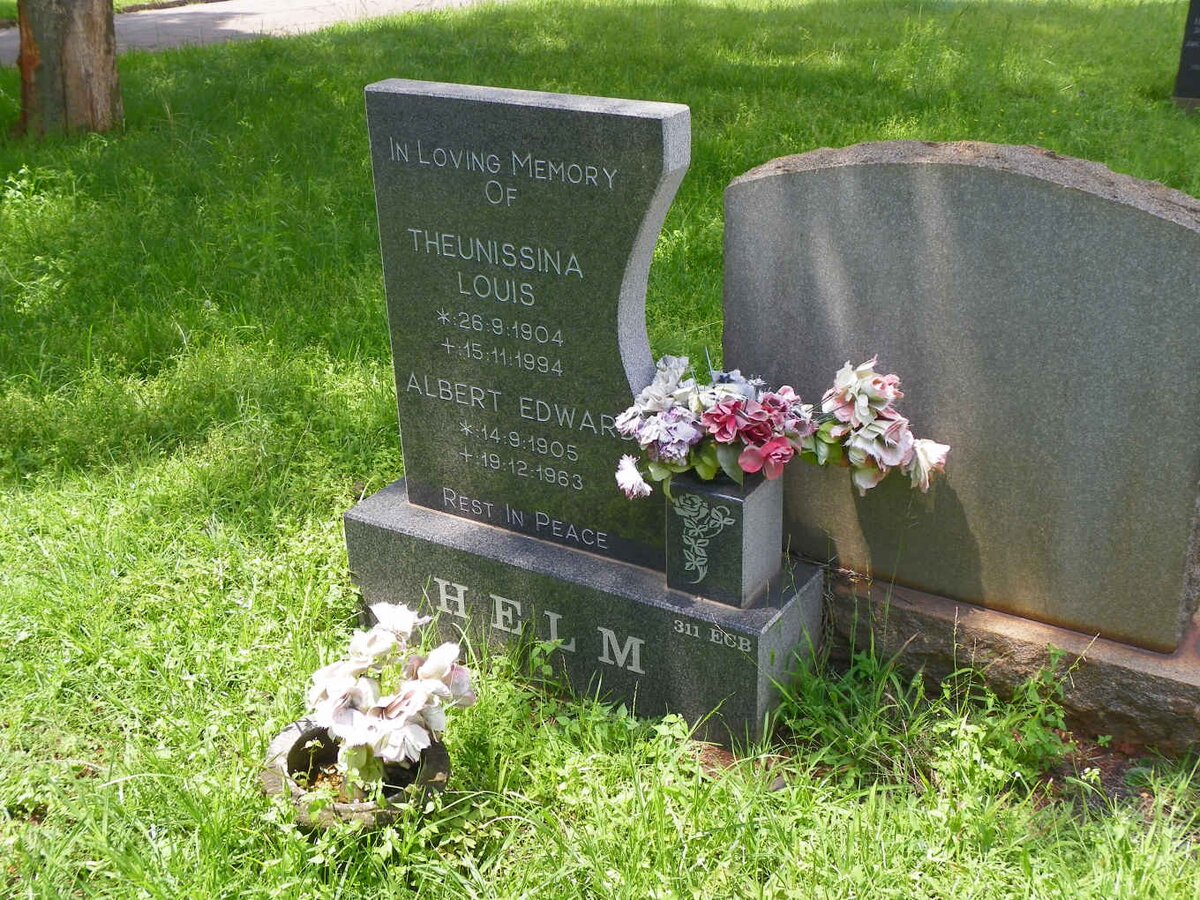 HELM Albert Edward 1905-1963 &amp; Theunissina Louis 1904-1994
