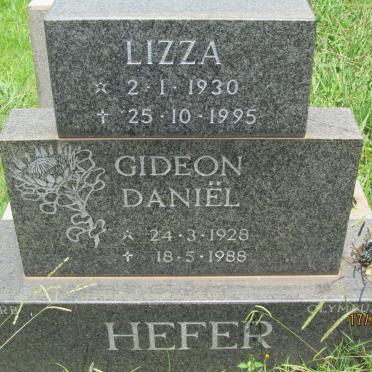 HEFER Gideon Daniël 1928-1988 &amp; Lizza 1930-1995