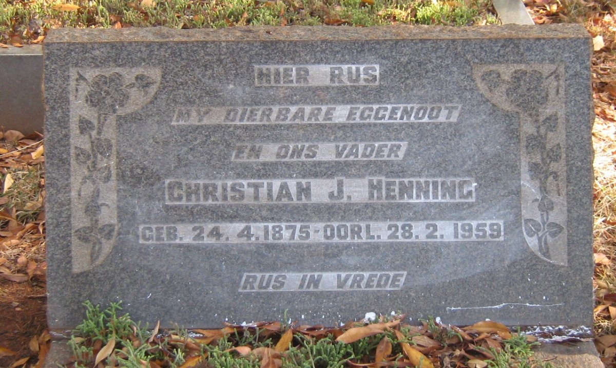 HENNING Christian J. 1875-1959