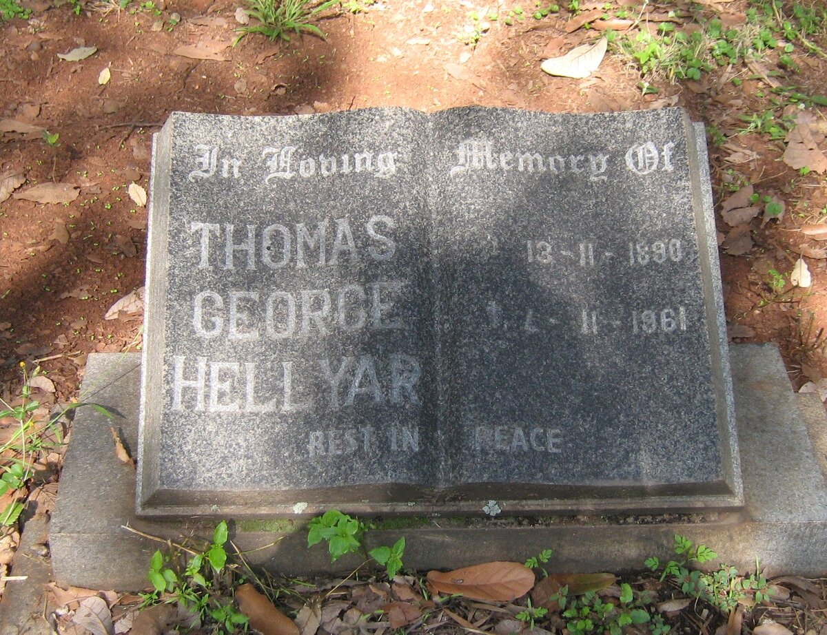 HELLYAR Thomas George 1890-1961