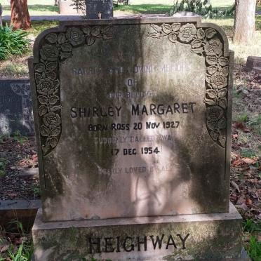 HEIGHWAY Shirley Margaret 1927-1954