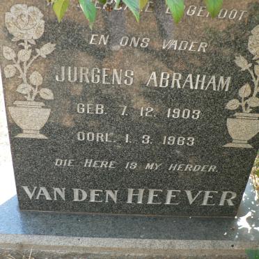HEEVER Jurgens Abraham, van den 1903-1963