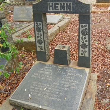 HENN Hendrik Johannes 1879-1954 &amp; Elsie Susanna Cecilia ACKERMANN 1881-1944