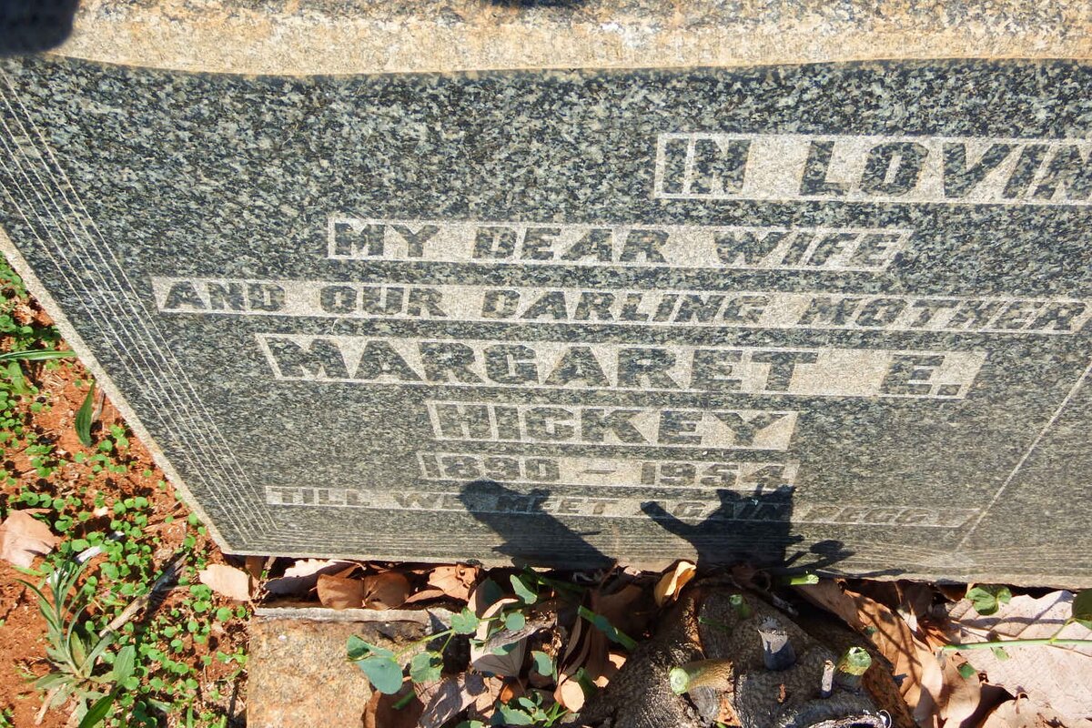 HICKEY Margaret E. 1890-1954