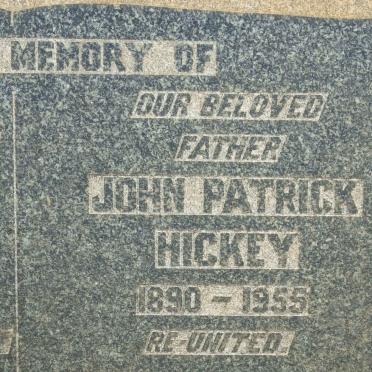 HICKEY John Patrick 1890-1955  &amp; Margaret E. 1890-1954