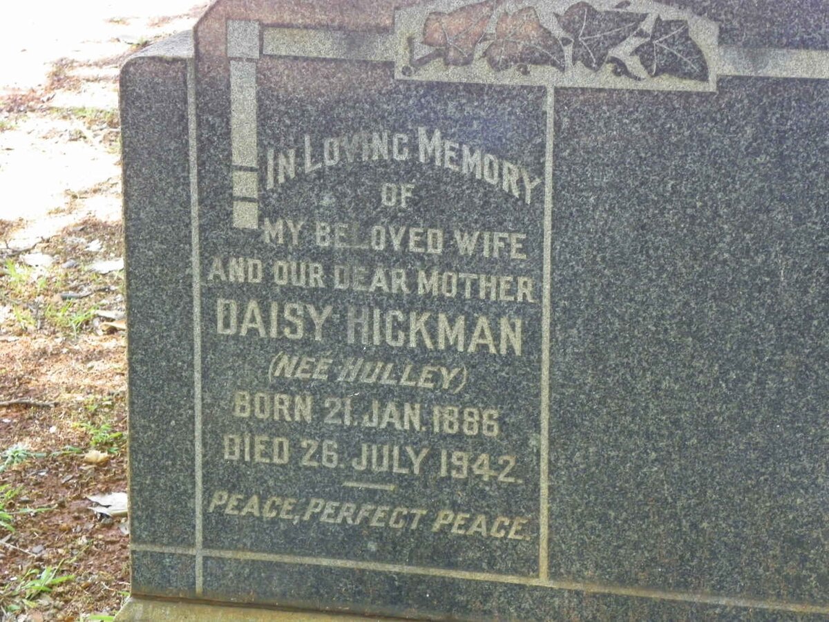 HICKMAN Daisy nee HULLEY 1886-1942