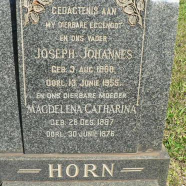HORN Joseph Johannes 1888-1955 &amp; Magdalena Catharina 1887-1976
