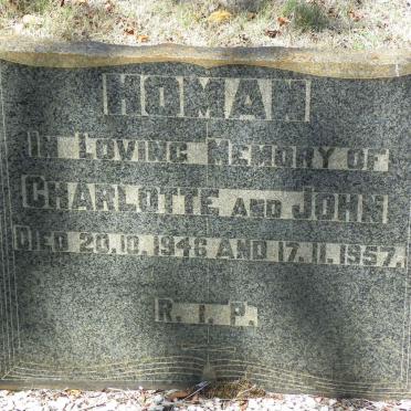 HOMAN John -1957 &amp; Charlotte -1946