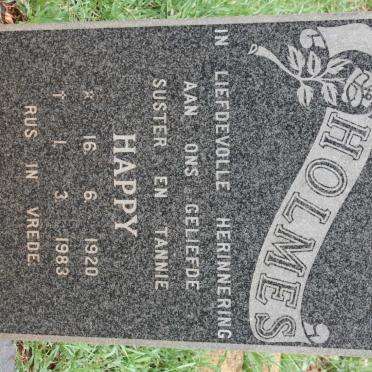 HOLMES Happy 1920-1983