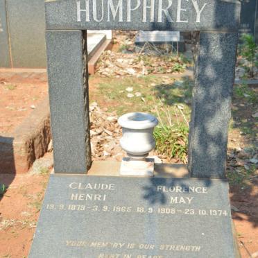 HUMPHREY Claude Henri 1879-1965 &amp; Florence May 1908-1974