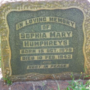 HUMPHREYS Sophia Mary 1879-1943