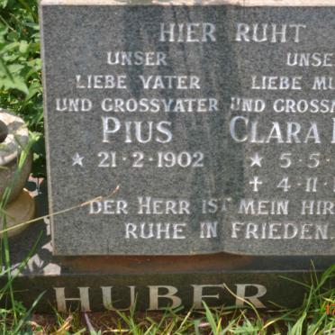 HUBER Pius 1902- &amp; Clara Else 1905-1988