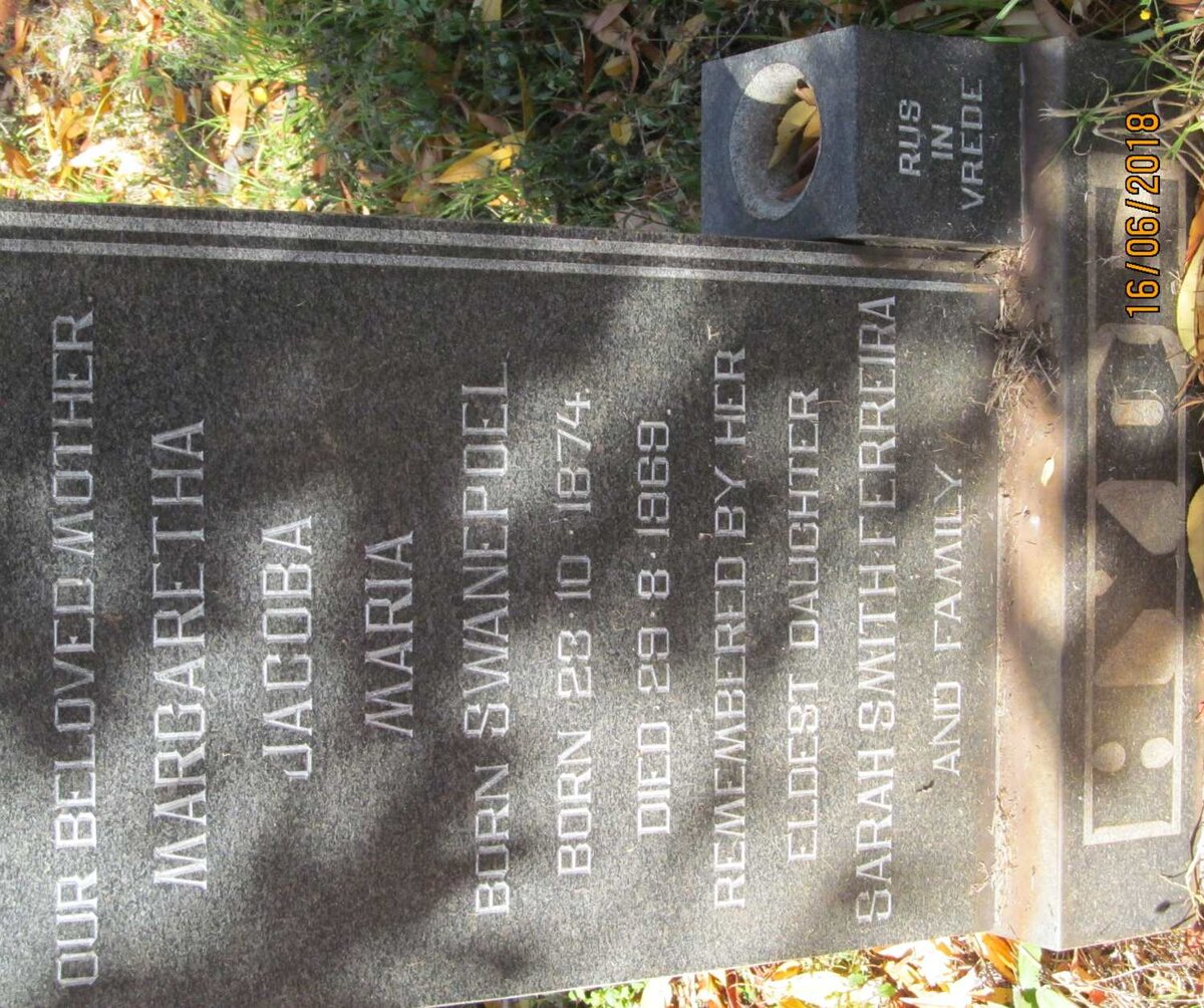 HYDE Margaretha Jacoba Maria nee SWANEPOEL 1874-1969