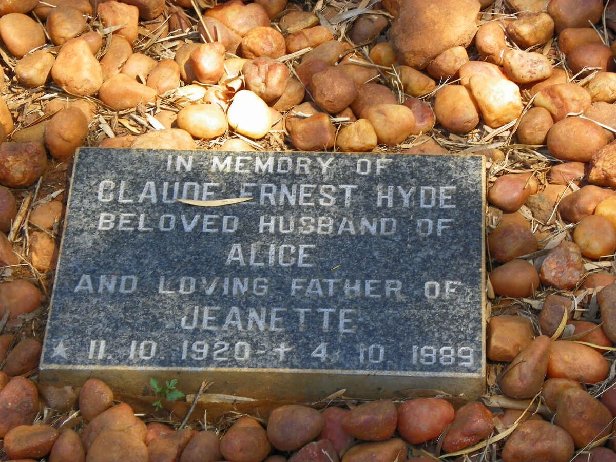 HYDE Claude Ernest 1920-1989