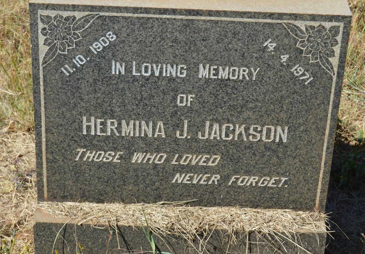 JACKSON Hermina J. 1908-1971