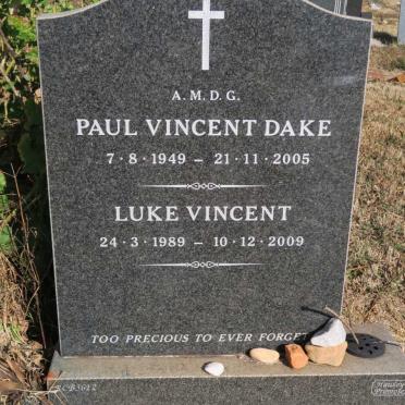 JACKSON Paul Vincent Dake 1949-2005 :: JACKSON Luke Vincent 1989-2009
