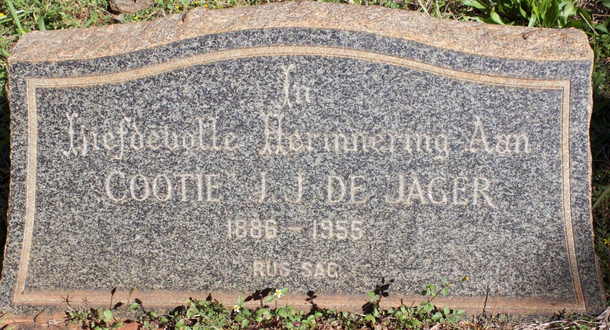 JAGER Cootie J.J., de 1886-1955