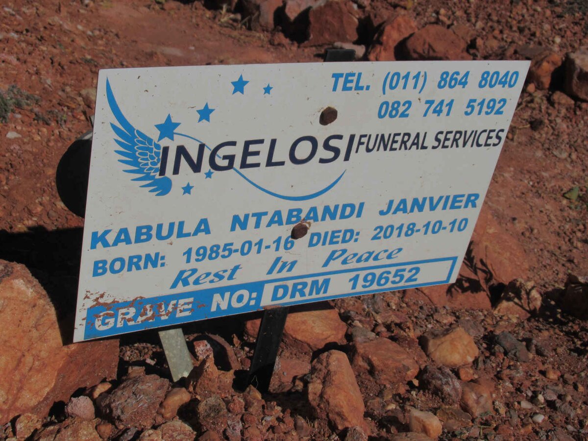 JANVIER Kabula Ntabandi 1985-2018