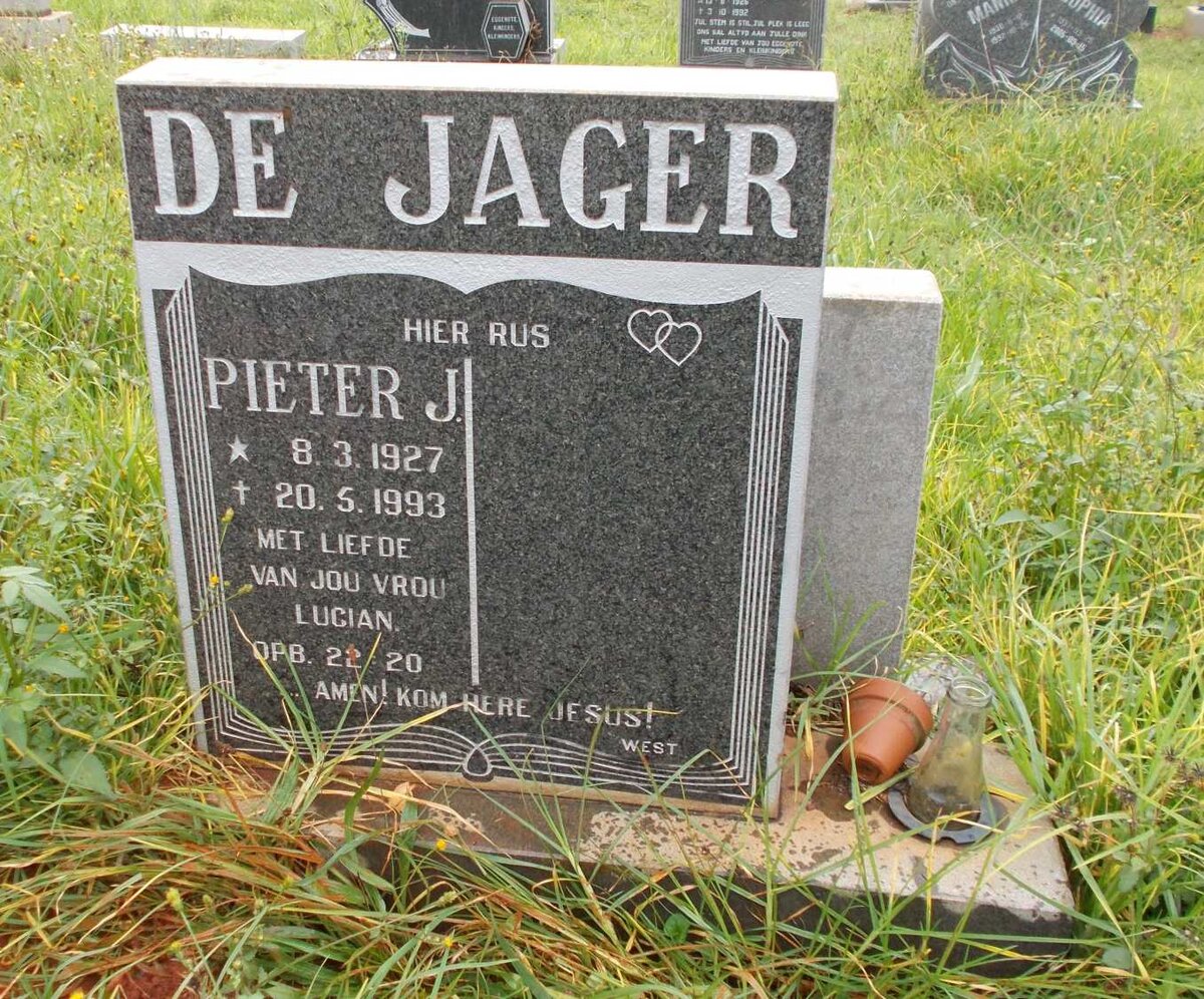 JAGER Pieter J., de 1927-1993
