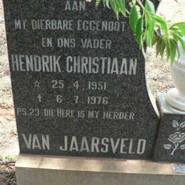 JAARSVELD Hendrik Christiaan, van 1951-1976