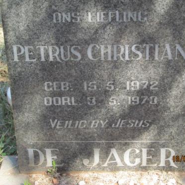JAGER Petrus Christian, de 1972-1973