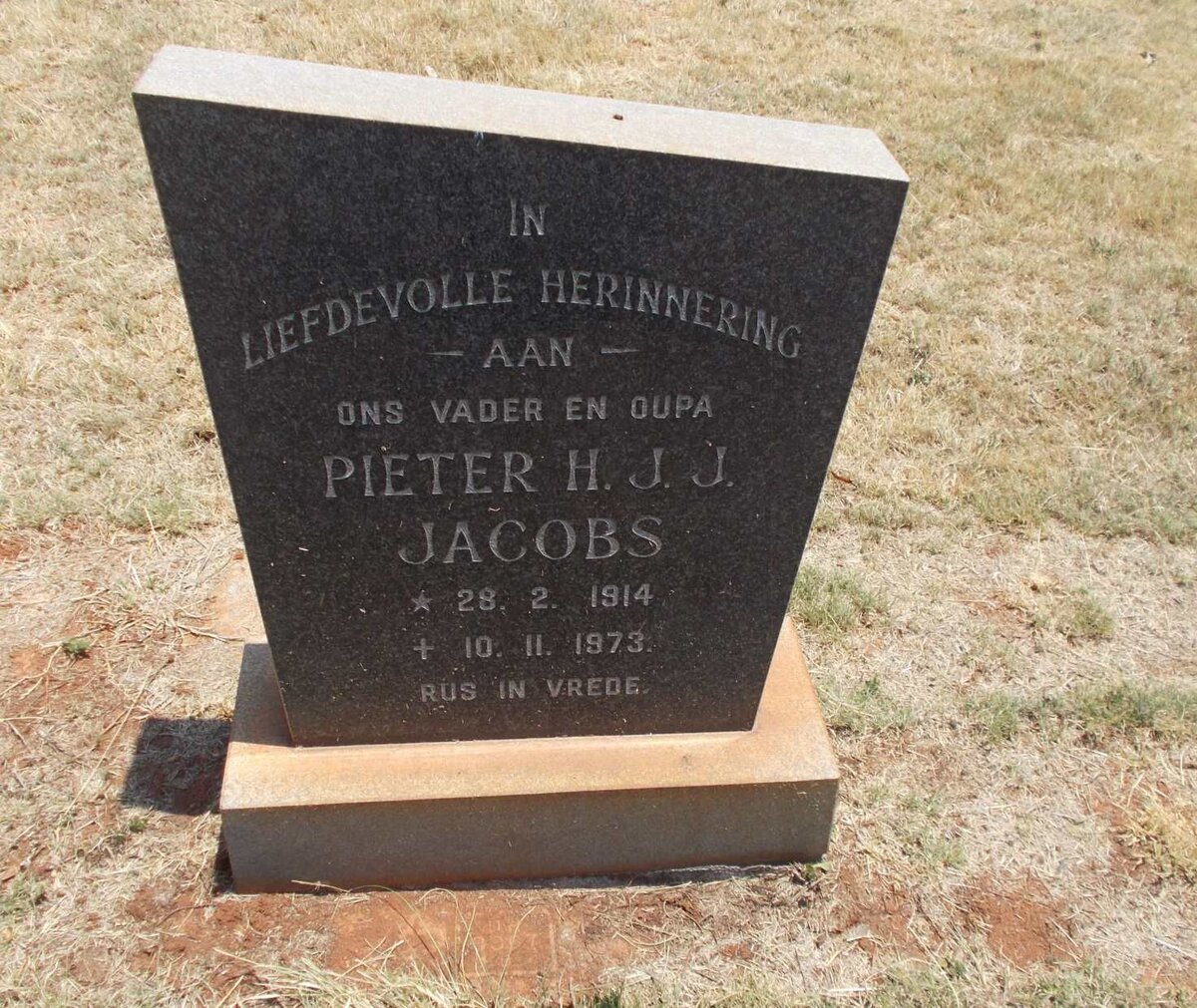 JACOBS Pieter H.J.J. 1914-1973