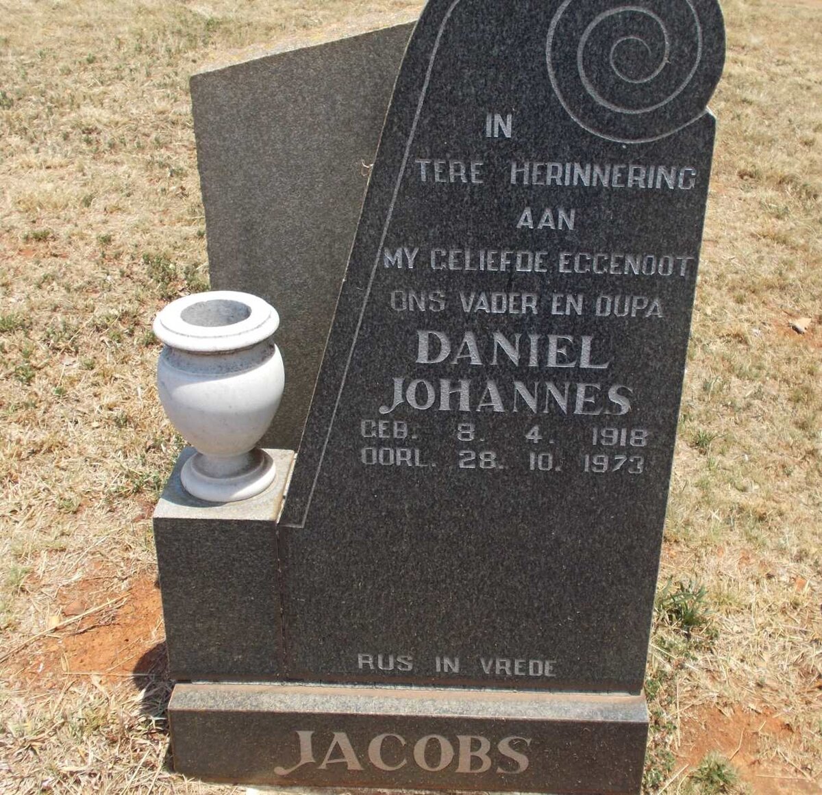 JACOBS Daniel Johannes 1918-1973