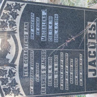JACOBS Erasmus S. 1900-1953 &amp; Magdalena J. 1911-1994