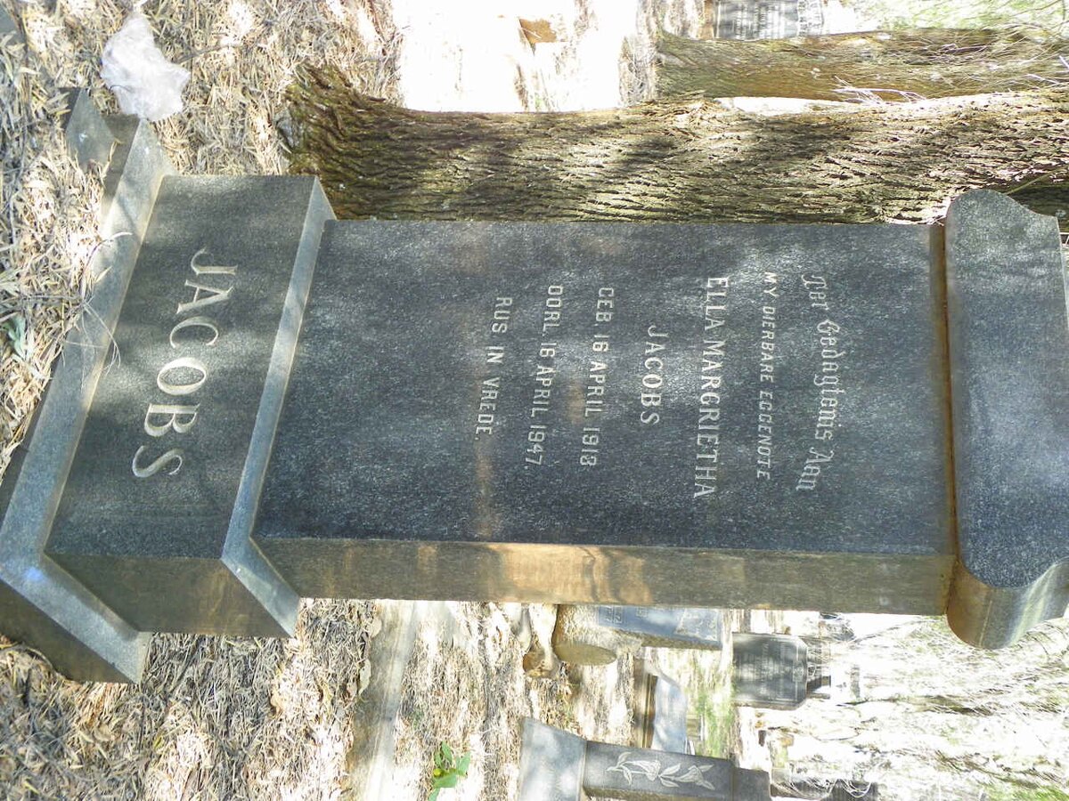 JACOBS Ella Magrietha 1913-1947