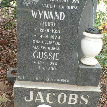 JACOBS Wynand 1931-1979 &amp; Gussie 1935-2001